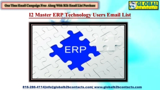 I2 Master ERP Technology Users Email List