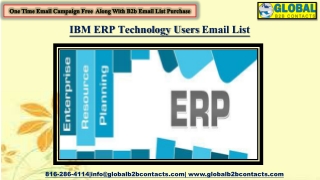 IBM ERP Technology Users Email List