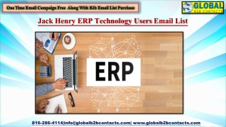 Jack Henry ERP Technology Users Email List