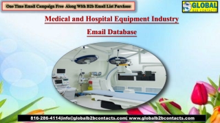 Medical and Hospital Equipment Industry Email Database