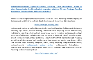 Elektroschrott Bestpreis