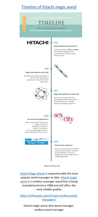Timeline of hitachi magic wand