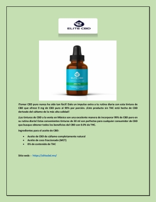 Aceite de CBD - elitecbd.mx