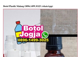 Botol Plastik Malang O896–1499–3O25[wa]