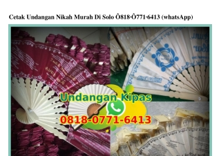 Cetak Undangan Nikah Murah Di Solo 0818·0771·6413[wa]