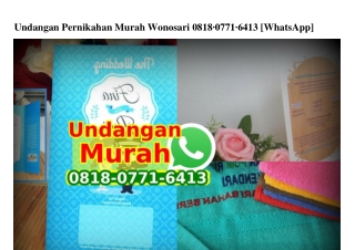 Undangan Pernikahan Murah Wonosari Ô818·Ô771·6413[wa]