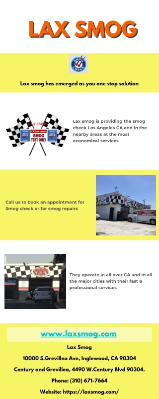 Vehicle Registration Smog Check Inglewood CA