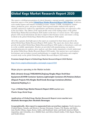 Global Kegs Market Research Report 2020