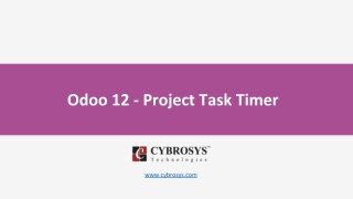 Project Task Timer in Odoo 12