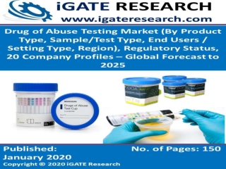 Drug of Abuse Testing Market and Forecast to 2025
