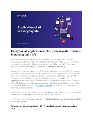Everyday AI applications: How your invisible friend is impacting daily life