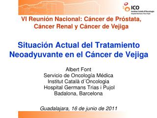 Situación Actual del Tratamiento Neoadyuvante en el Cáncer de Vejiga