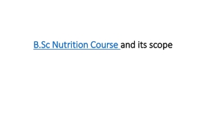 B.Sc Nutrition Course and its scope