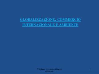 globalizzazione, commercio internazionale e ambiente
