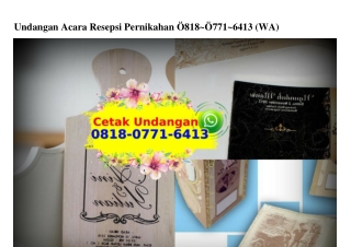 Undangan Acara Resepsi Pernikahan Ö818•Ö771•6413[wa]