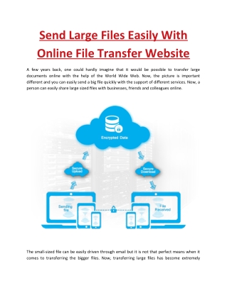 Send Large Files Easily With Online File Transfer Website