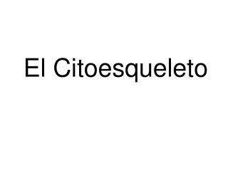 El Citoesqueleto