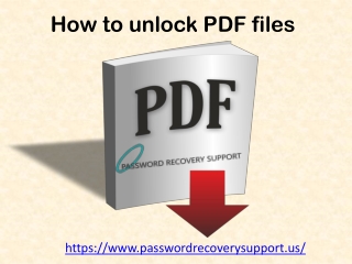 How to unlock PDF files