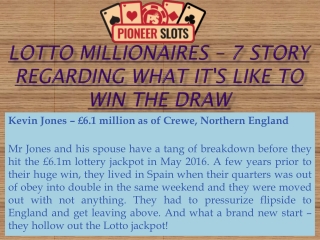 Lotto Millionaires – 7 story regarding What It's Like to Win the draw
