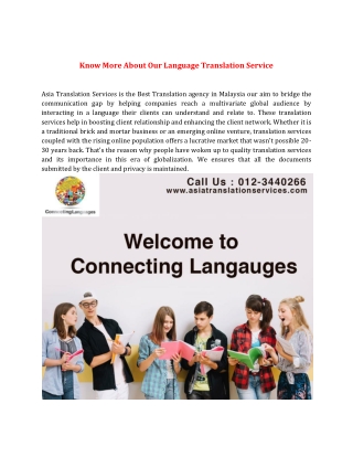 Fast Language Translation Services