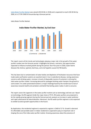 India Water Purifier Market