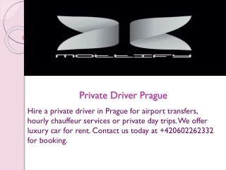 Private Driver Prague