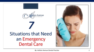 7 Situations that Need Emergency Dental Care