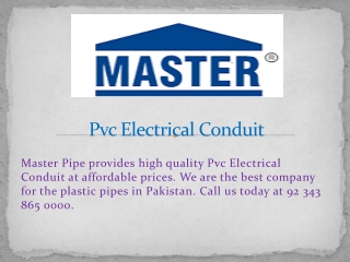 Pvc Electrical Conduit