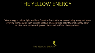 the yellow energy -solar energy equipment company in india