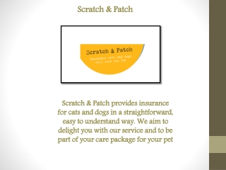 Scratch & Patch Online Presentations Channel
