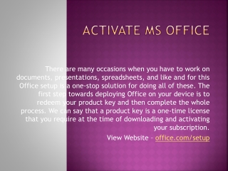 www.office.com/setup - Enter Product Key - Install Office Setup