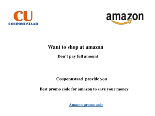 Amazon promo code for online shopping discount offer