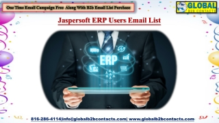 Jaspersoft ERP Users Email List