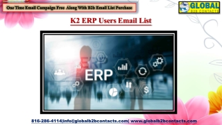 K2 ERP Users Email List