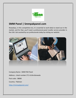 SMM Panel | Smmpakpanel.com