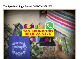 Tas Spunbond Jogja Murah O818·22·5376[wa]