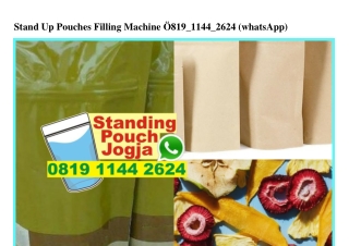 Stand Up Pouches Filling Machine O819~1144~2624[wa]