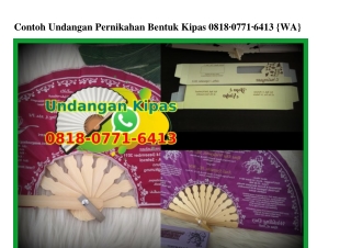 Contoh Undangan Pernikahan Bentuk Kipas 0818.0771.6413[wa]