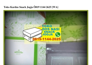 Toko Kardus Snack Jogja 0819.1144.2625[wa]