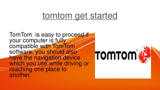 tomtom get started