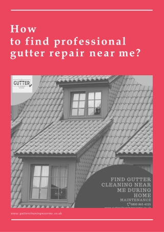 How to find professional gutter repair near me?