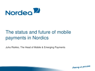 The status and future of mobile payments in Nordics