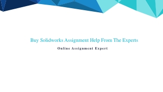 Buy Solidworks Assignment Help From The Experts