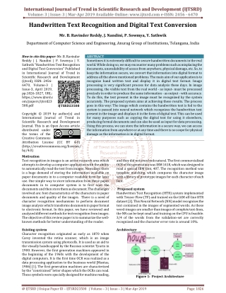 Handwritten Text Recognition and Digital Text Conversion