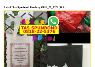 Pabrik Tas Spunbond Bandung 0818–22–5376[wa]