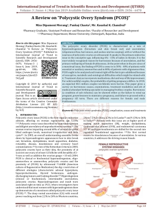 A Review on “Polycystic Overy Syndrom (PCOS)”