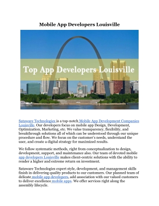 Mobile App Developers Louisville