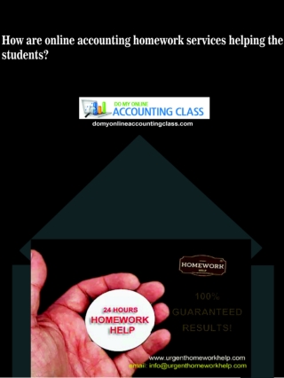 How are online accounting homework services helping the students?