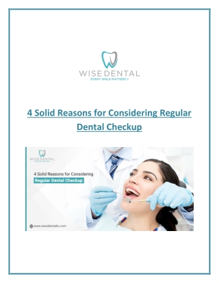 4 Reasons Why Regular Dental Checkup is Important