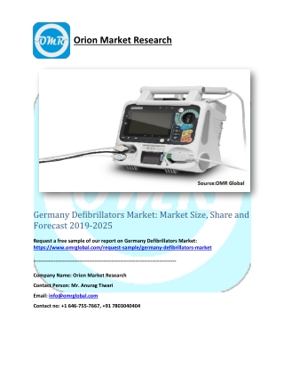 Germany Defibrillators Market: Market Size, Share and Forecast 2019-2025